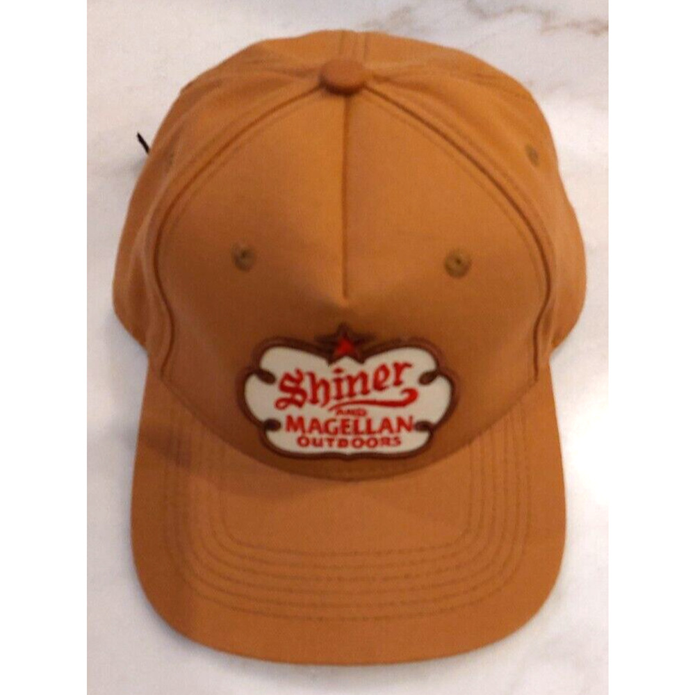 Magellan Outdoors and Shiner Bock Adjustable Hat Baseball Cap Brown Canvas - Picture 3 of 9